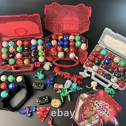 Huge 150+ Bakugan Battle Brawlers & Storage Cases Tin Mixed Lot (No Cards)