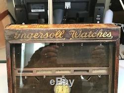 INGERSOLL POCKET WATCH STORE DISPLAY CASE FROM THE 1920s TO THE 1930s