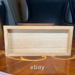Japanese Wood Storage Display Shelf Stand Case Tea Chest H9.1×W7.9×D3.5in Retro