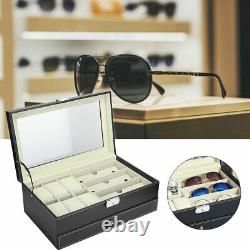 Jewelry Organizer Case Box Holder Storage Watch Eyeglasses Leather Display Case