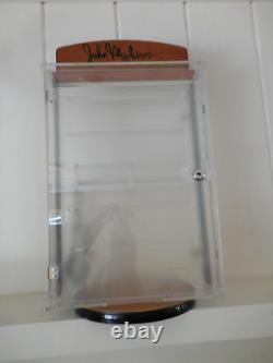 John Medeiros Rotating Jewelry Earring Display Case Stand Rack with Lock