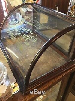 Jp Primleys Gum Case By J. Riswig Curved Glass Store Display Case Antique