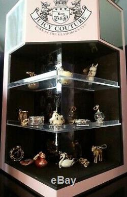 Juicy Couture Mirrored Tall Pink Display Case for Storage of Charms & jewelry