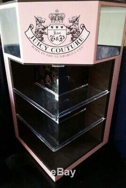 Juicy Couture Mirrored Tall Pink Display Case for Storage of Charms & jewelry