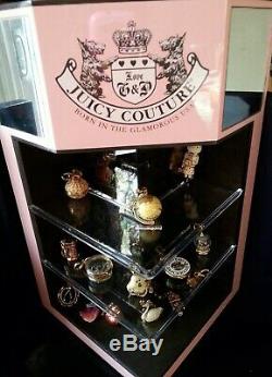 Juicy Couture Mirrored Tall Pink Display Case for Storage of Charms & jewelry