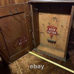 Keen Kutter Advertising Wall Mount Store Display Case Original Oak 1915 Simmons