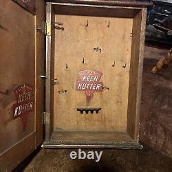 Keen Kutter Advertising Wall Mount Store Display Case Original Oak 1915 Simmons