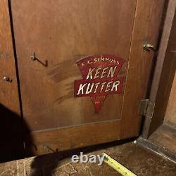 Keen Kutter Advertising Wall Mount Store Display Case Original Oak 1915 Simmons