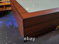 Knife Display Case 20+ Wood Walnut EDC Pocket Knives Watch Organizer Storage Box