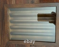 Knife Display Case 22+ Wood Walnut EDC Pocket Knives Watch Organizer Storage Box
