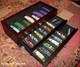 Knife Display Case 24+ Wood Ebony Pocket Knives Holder EDC Storage Organizer Box