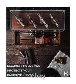 Knife Display Case EDC Organizer Pocket Knife Storage and EDC Case with Wal