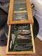 Knife Display Case Honey Oak Cabinet Wood Glass Coins Knives Watch Drawer Holder