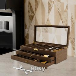 Knife Display Case, Knife Storage Box, 3-Tier Knife Display Case Organizer