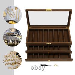 Knife Display Case, Knife Storage Box, 3-Tier Knife Display Case Organizer