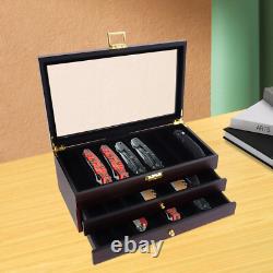 Knife Display Case, Knife Storage Box, 3-Tier Knife Display Case Organizer