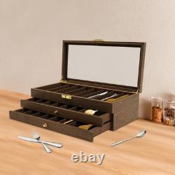 Knife Display Case, Knife Storage Box, 3-Tier Knife Display Case Organizer