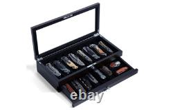Knife Display Case Two-Tier Pocket Knife Case Box Storage for 15-17 Pocket Kn