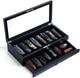 Knife Display Case Two-Tier Pocket Knife Case Box Storage for 15-17 Pocket Kn
