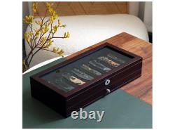Knife Display Case Two-Tier Pocket Knife Case Box Storage for 15-17 Pocket Kn