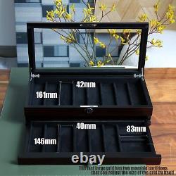 Knife Display Case Two-Tier Pocket Knife Case Box Storage for 15-17 Pocket Kn