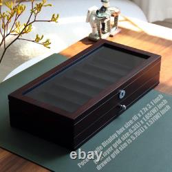 Knife Display Case Two-Tier Pocket Knife Case Box Storage for 15-17 Pocket Knive