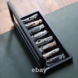 Knife Display Case for 8 Pocket Knives Pocket Knife Case Storage Box for Men'S