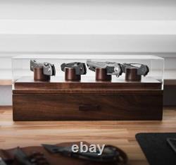 Knife display case organizer pocket knife storage walnut- perfect men gift