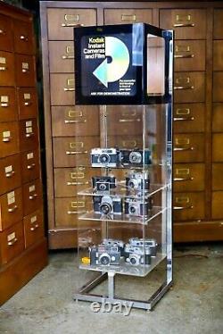 Kodak Camera Store Display Case Vintage Film Cabinet Light up Box RARE