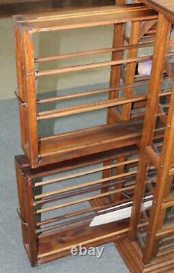 LARGE Antique 1880s A. N. RUSSELL & SONS Oak Country Store RIBBON DISPLAY CABINET