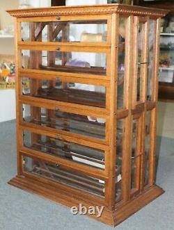 LARGE Antique 1880s A. N. RUSSELL & SONS Oak Country Store RIBBON DISPLAY CABINET