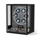 LED/RGB Automatic 6 Watch Winder Fingerprint 6 Watches Storage Display Case Box