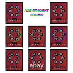 LED/RGB Automatic 6 Watch Winders Fingerprint +6 Watch Storage Display Case Gift