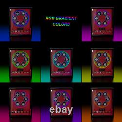 LED/RGB Automatic 6 Watch Winders Fingerprint 6 Watches Storage Display Case Red