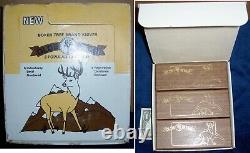 LOT of 6 1976 Boker Olde Stag Knife Assortment 3 Patterns Store Display Box/Case