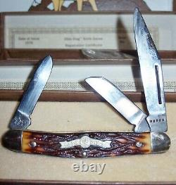 LOT of 6 1976 Boker Olde Stag Knife Assortment 3 Patterns Store Display Box/Case