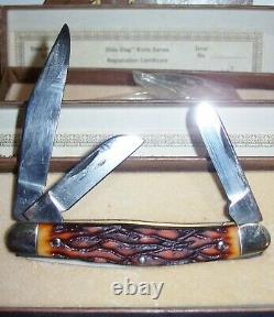 LOT of 6 1976 Boker Olde Stag Knife Assortment 3 Patterns Store Display Box/Case