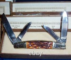 LOT of 6 1976 Boker Olde Stag Knife Assortment 3 Patterns Store Display Box/Case