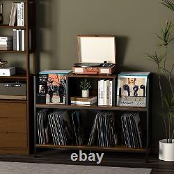 LP Vinyl Record Storage Cabinet Album Display Rack Shelving Book Case Cube Craft