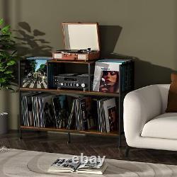 LP Vinyl Record Storage Cabinet Album Display Rack Shelving Book Case Cube Craft