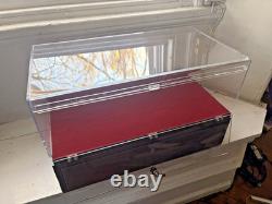 Large 22 Wood & Acrylic Locking Showcase Perfect for Knives, Watches, EDC