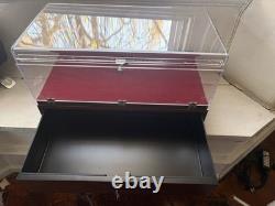 Large 22 Wood & Acrylic Locking Showcase Perfect for Knives, Watches, EDC
