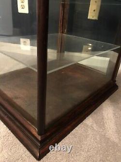 Large Antique Glass Display Case General Store Cabinet Case