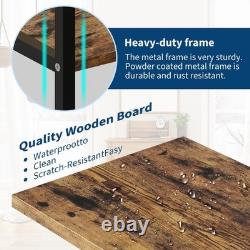 Large Bookshelf with 11 Shelves, Rustic Industrial Style Storage Display Case