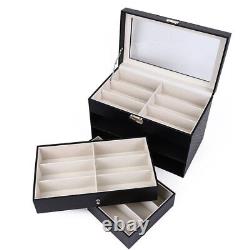 Large Capacity Storage Box Three-layer Glasses Watch Display Box Case Organizer