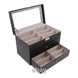 Large Capacity Storage Box Three-layer Glasses Watch Display Box Case Organizer