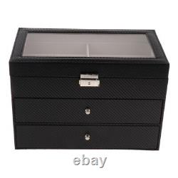 Large Capacity Storage Box Three-layer Glasses Watch Display Box Case Organizer