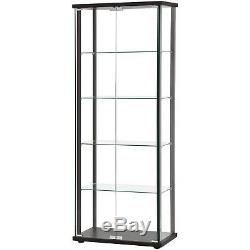 Large Curio Cabinet Furniture Glass Storage Shelves Display Case Glass Doors