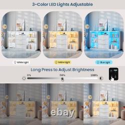 Large Display Case with LED Lights, Rounded Display Cabinet for Collectibles