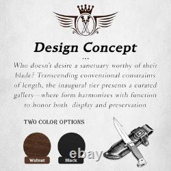 Large Knife Display Case, 3-Tier Pocket Knife Organizer and Storage Box with Tra